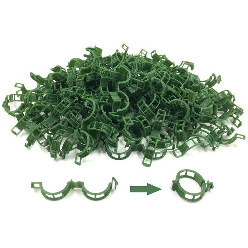 

200 PCS Garden Plant Support Clips, Tomato Clips, Trellis Clips, For Cucumber Flower Squash Vine, 1 Inch Inner Diameter