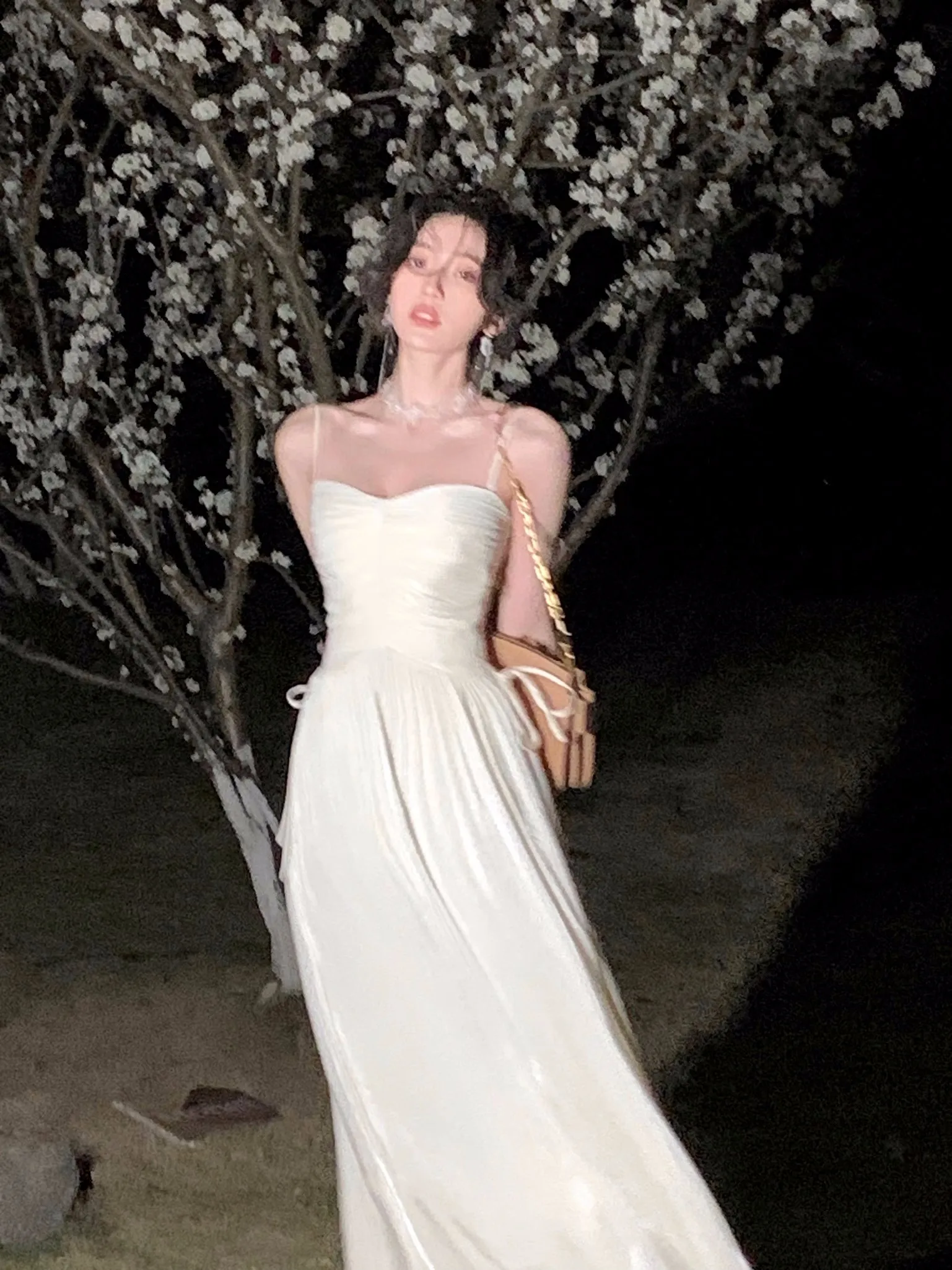 Elegant Shiny Midi Dresses for Women Evening Party Dress Prom Robe Vintage Solid Summer New A-line Spaghetti Strap Vestido Mujer