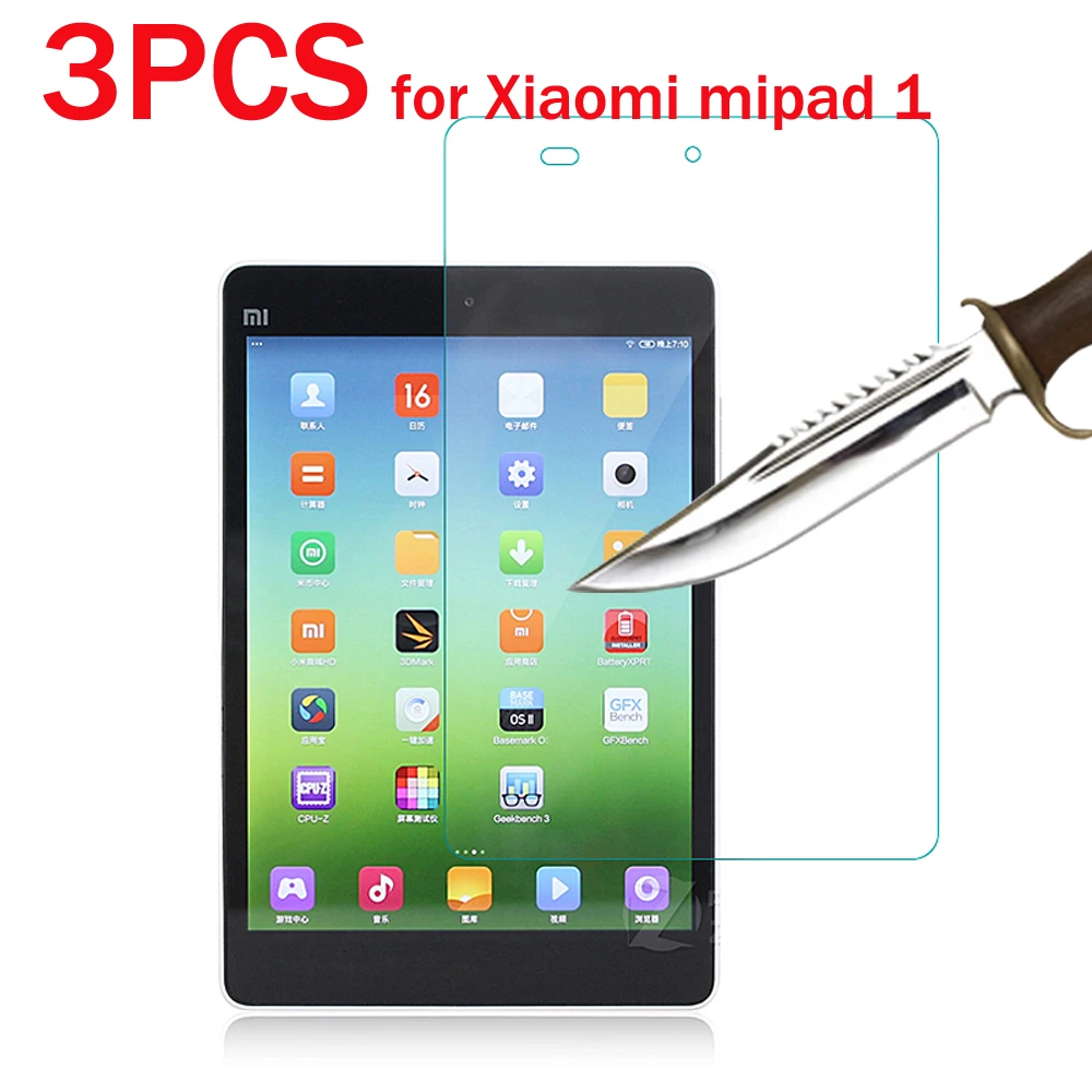 

3 шт. для Xiaomi Mipad 1 mi pad 7,9 дюйма Защитная пленка для экрана из закаленного стекла 3 упаковки Защитная пленка для планшета HD против царапин