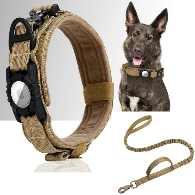 Sbc45290e2b254f698f77213a2214170ef.jpg Adjustable Nylon AirTag Holder Dog Collar Metal Buckle Pet Tactical Collar Dog Accessories Anti Last and Pet Dogs Tracing Safe