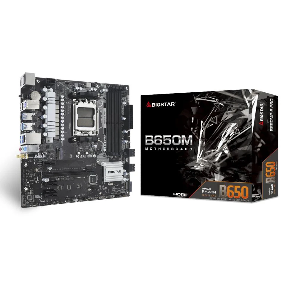 Biostar B650Mp-E Pro Ddr5 Supporta La Scheda Amd Ryzen R5 7500F/7600 (Solo Mothrboard)