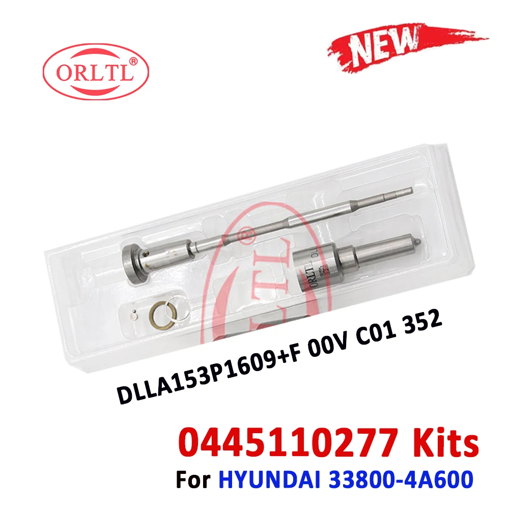 

0445110277 Diesel Injector Repair kits Nozzle DLLA153P1609 Valve F00VC01352 Sealing Rings for HYUNDAI 33800-4A600 0445110278