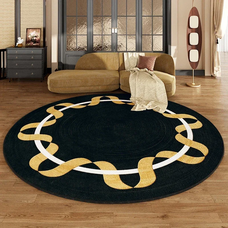 Modern Minimalist Round Carpet Abstract Art Decorative Rug Geometric Gradient Living Room Carpets Non-Slip Coffee Table Rugs 양탄자 4
