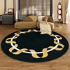 Modern Minimalist Round Carpet Abstract Art Decorative Rug Geometric Gradient Living Room Carpets Non-Slip Coffee Table Rugs 양탄자 4