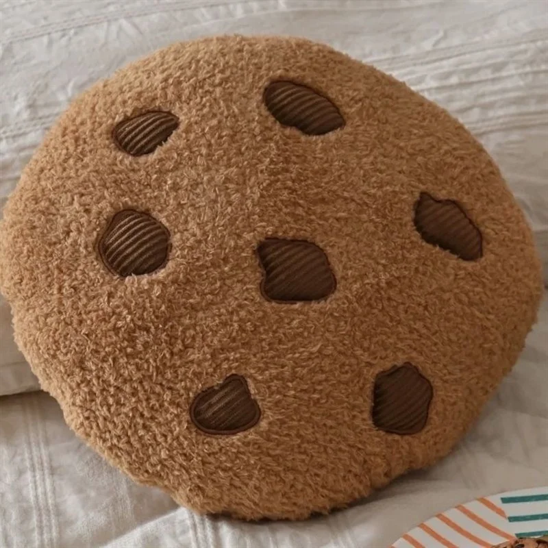 

Creative Lovely Sofa Cushion Cover Pillowcase Decorative Cookie Biscuit Pillow Soft Throw Retro Fluffy Plush Pillow