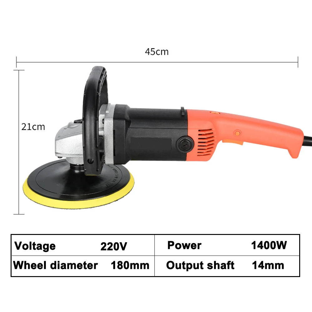 1400W car beauty polishing machine 220V car waxing machine sealing glaze household marble tile floor repair polishing