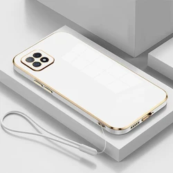 Custodia posteriore shockproof con placcatura di lusso a quadrato