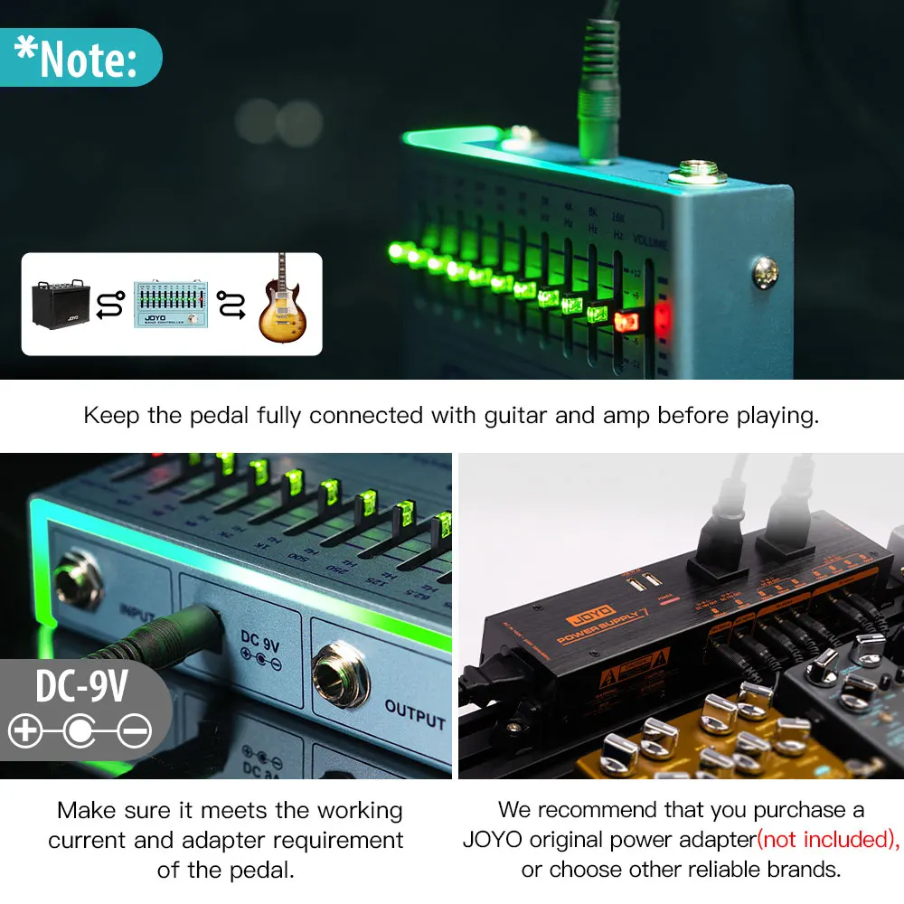 R-12 BAND CONTROLLER 10 Band EQ Guitar Pedal Support ±12dB Boost Ranges from 31.