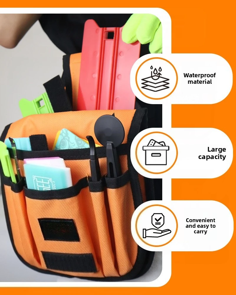 TOFAR Professionelle Werkzeugtasche Oxford Tuch Utility Pouch Vinyl Car Wrap Rakel Schaber Fenster Tönung Werkzeuge Halten Arbeit Hüfttasche – Detail 5