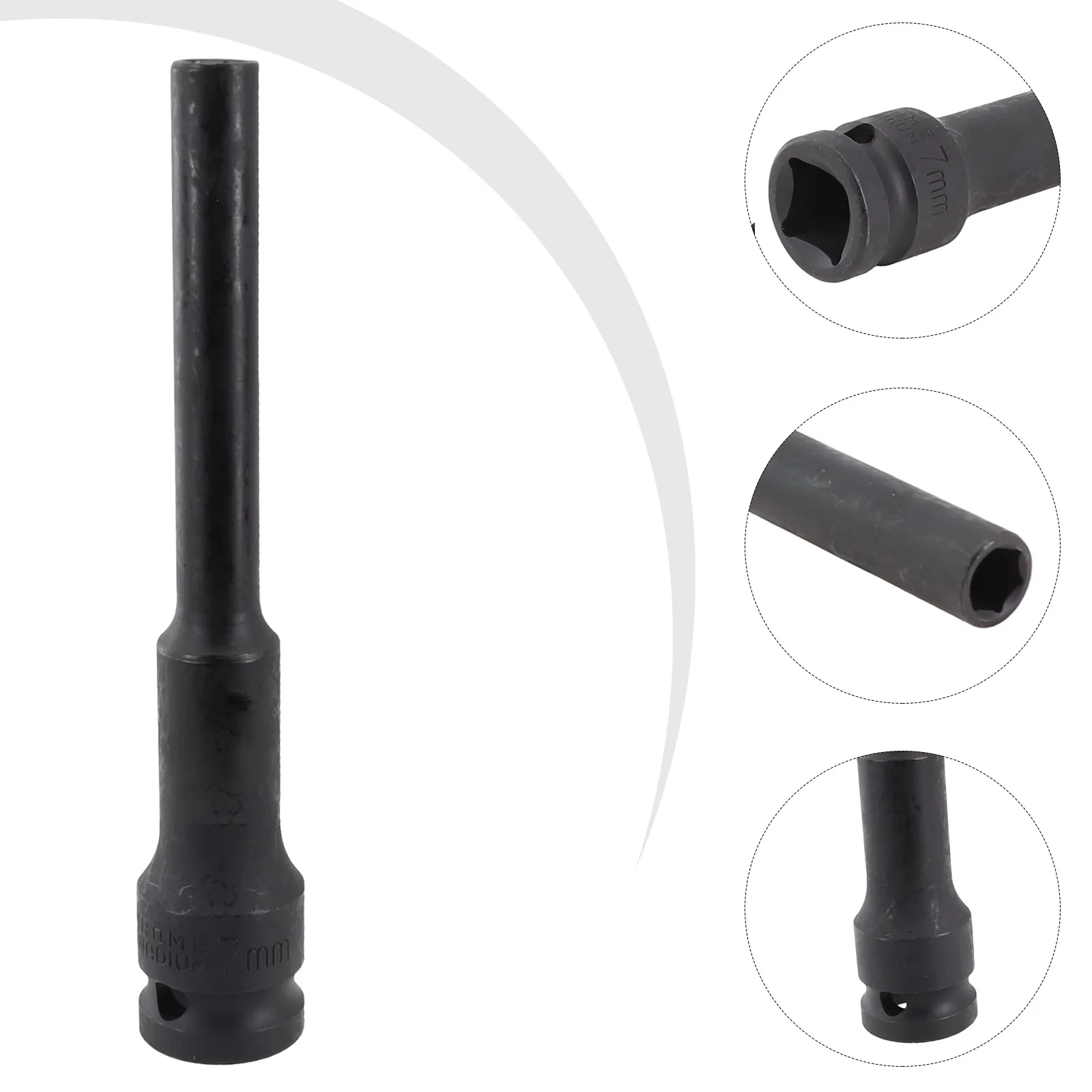 Description Picture 6 of item1pc 1/2 Drive Sockets Impact Wrench Hex Socket-Head 8-24mm Electric Impact Hex Standard-Wrench Adapter Screwdrivers Bits Socket