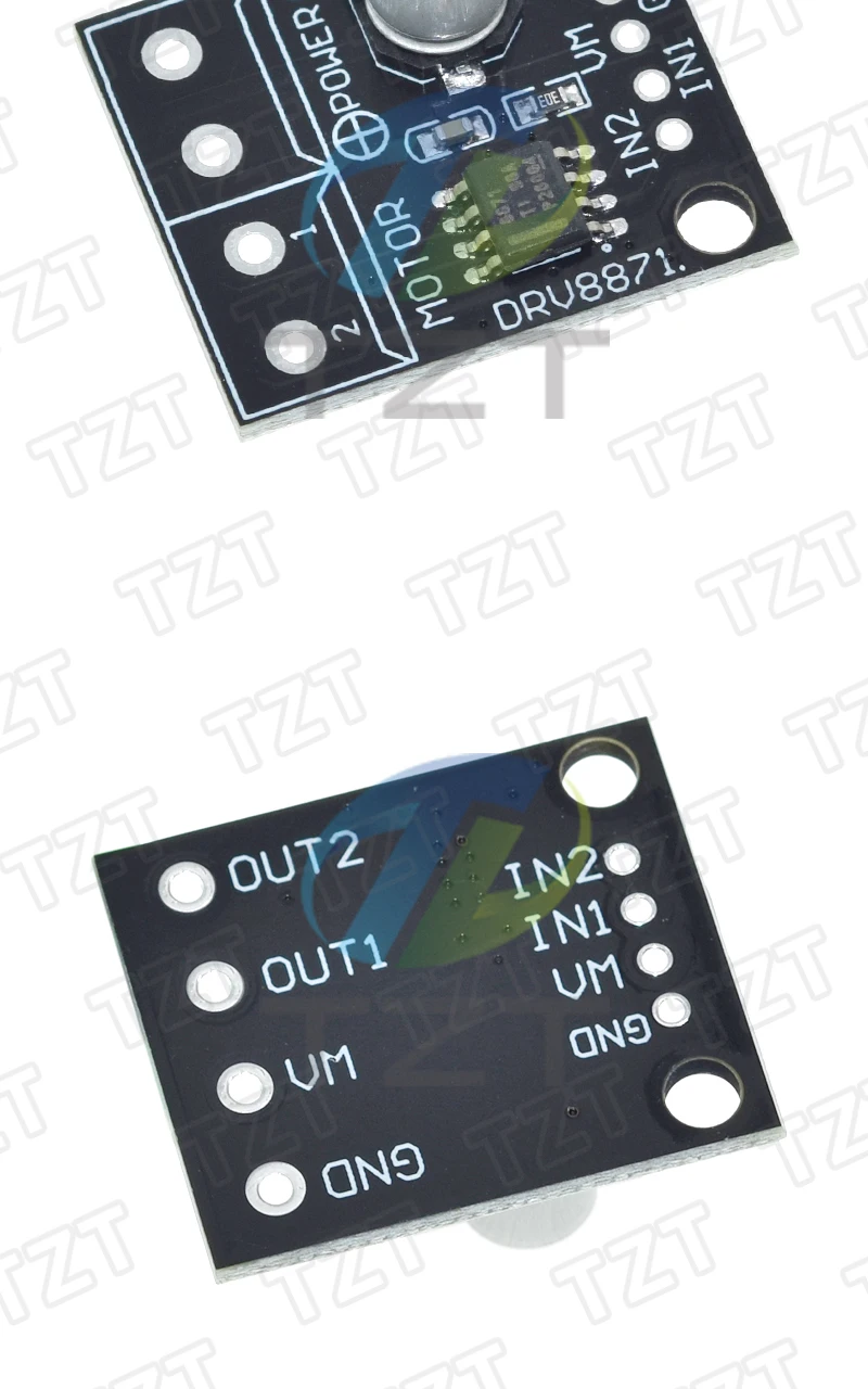 DRV8871 H-Bridge Brushed DC Motor Driver Breakout Board für Arduino, PWM-Steuerung, 3,6 A max. interner Stromsensor, 6,5 V bis 45 V – Detail 8