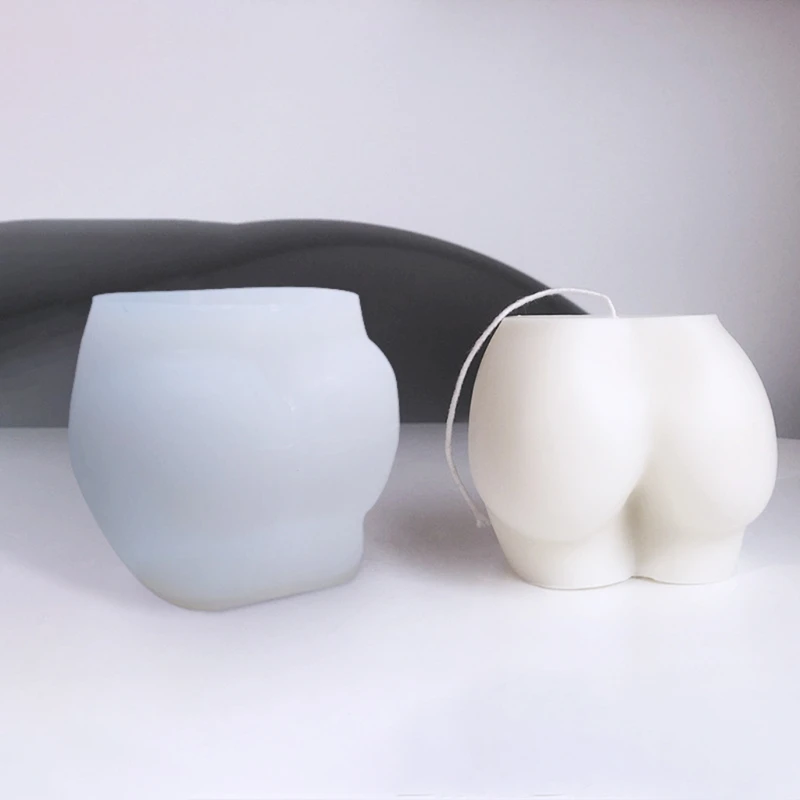 3D Plump Buttocks Shaped Silicone Mold for Handmade Making Soap Plaster Epoxy Mould Cake Chocolate Decorating