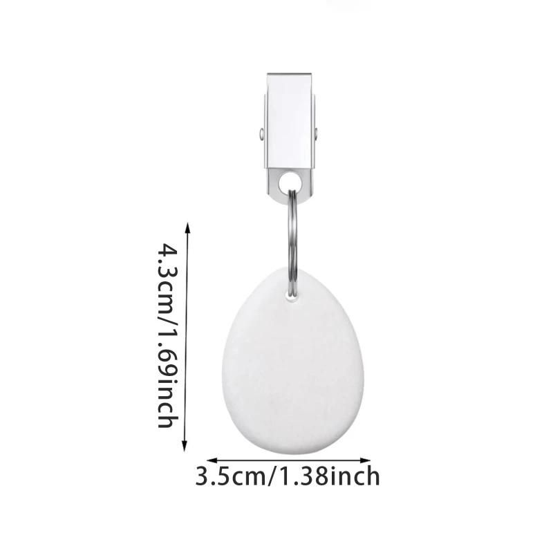 8/16PCS NEW Drop Shape Marble Pendant Tablecloth Weights With Clips Camping Reusable Compact Delicate Outdoor Tablecloths