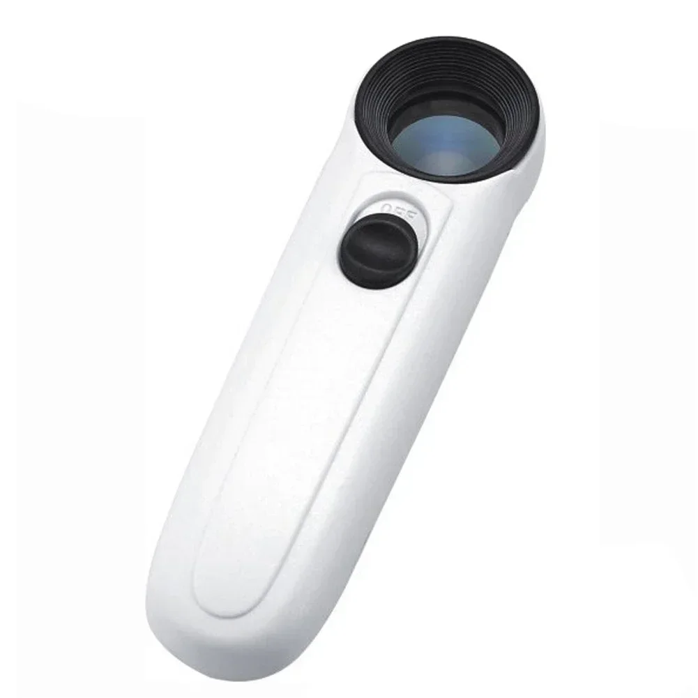Jewelry Magnifying Glass 40x 3.5mm LED Light Magnifying Glass Loupe Handheld Microscope Magnifier Illuminated lamp for Circuit Boards Hallmarks Jewelry