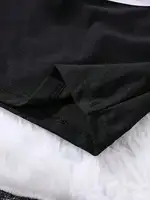 Robe décontractée, élégante et confortable pour enfants, sans manches, couleur unie, noir et blanc, col rond, jupe longue 5