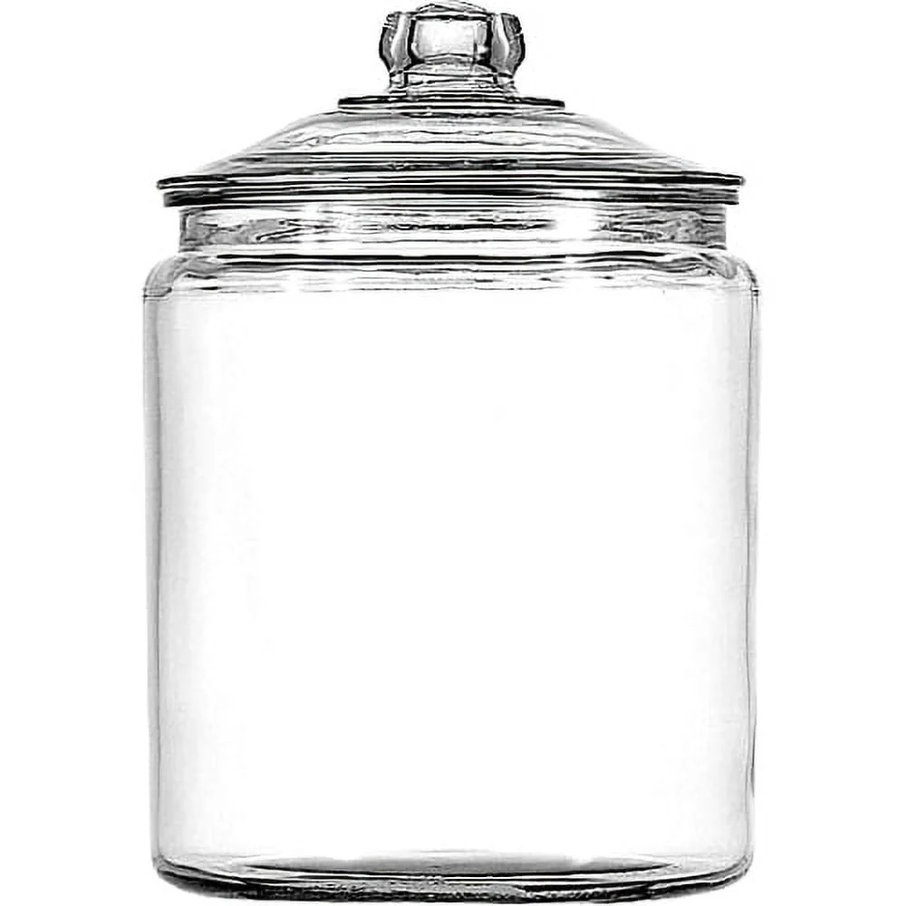 2 Gallon Glass Storage Jar with Lid - Wide Mouth Food Container for Dry Goods Candy Cookies Flour Rice Coffee Spices