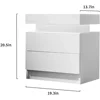 Nightstand Set of 2 LED Nightstand with 2 Drawers,Bedside Table with Drawers for Bedroom Furniture,Side Bed Table 2