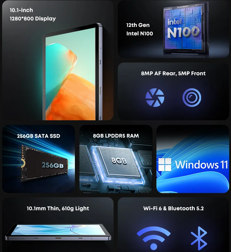 値下げ依頼歓迎 タブレットPC CHUWI N150 Hi10 X1 CHUWI Hi10 X1タブレット クアッドコア N100/N150 8GB RAM 256GB