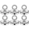 D32/36mm-Neodymium Fishing Magnets, High Pulling Force Rare Earth Magnet with Countersunk Hole Eyebolt for Retrieving in River 1