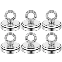 D32/36mm-Neodymium Fishing Magnets, High Pulling Force Rare Earth Magnet with Countersunk Hole Eyebolt for Retrieving in River 1