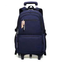 Children Backpack School Wheels Waterproof Backpack for School Teenager Boy Travel Backpack on Wheels Rolling School Bag Bookbag 2