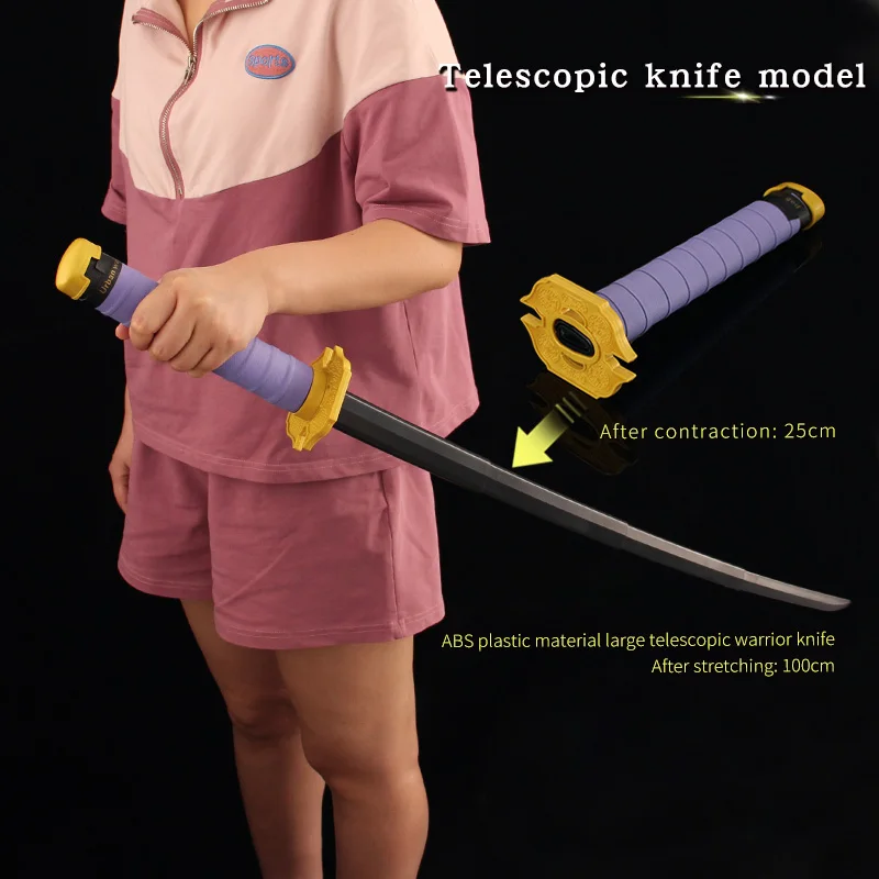 Real Size Bleach Stretchable Katana Gravity Knife Kurosaki Ichigo Sword Cos Prop Anime Ninja Knife Retractable Sword Weapon Toy 3