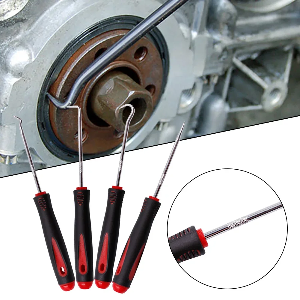 

4x Car Vehicle Oil Seal Screwdrivers Set O-Ring Seal Gasket Puller Remover Craft Hand Tool Set Mechanic Tool