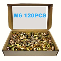 Zinc Black Nut for Versatile Applications in Sheet Metal, Furniture, and Automotive (M6 120PCS color zinc)
