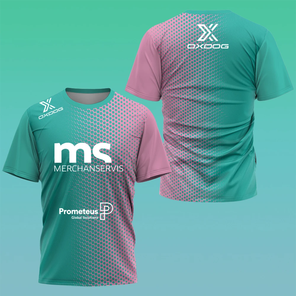 

Fashion Gradient Printed T Shirt For Men Outdoor Run Fitness Tees Summer Badminton Tennis Sports Tops Casual O-neck Short Sleeve