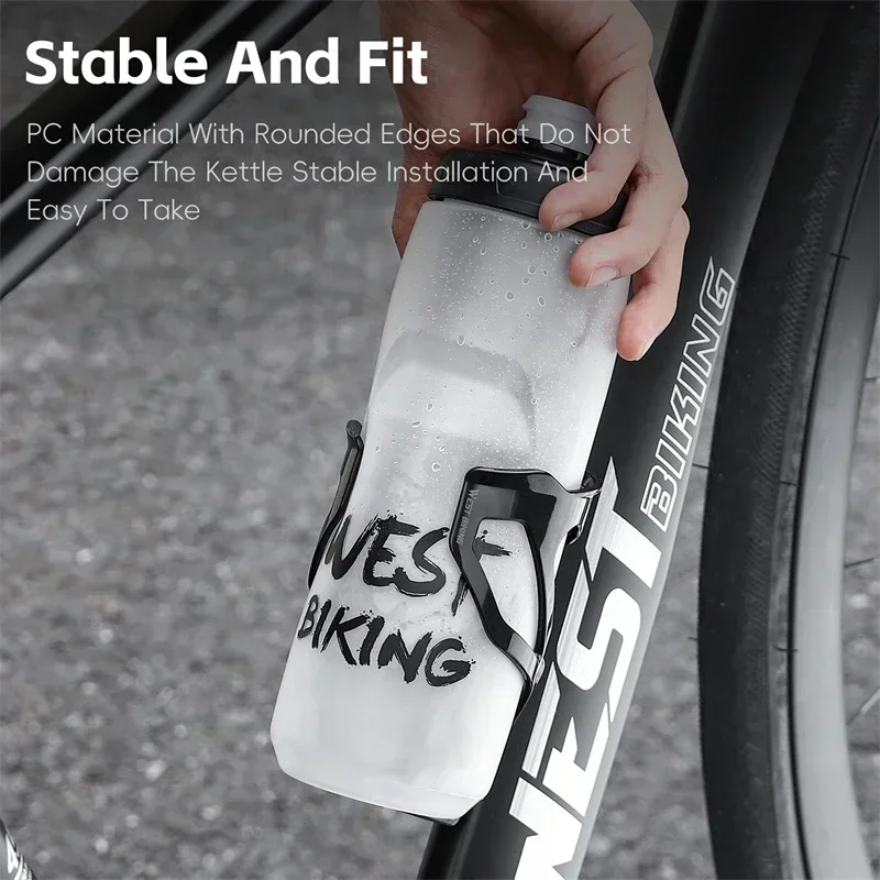 WEST BIKING Bicycle Bottle Holder With Hidden GPS Airtag Storage Lightweight Adaptable Bottle Cage MTB Road Bike Accessories bicycle water bottle cage,bicycle bottle holder,water bottle holder