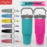900ml Portable Car Cup Stainless Steel Thermos Cup with Straw Travel Sports Water Bottle With Handle Cover Coffee Vacuum Flask 2