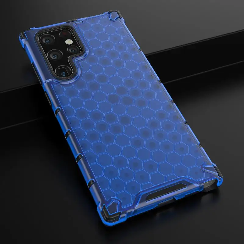 2-in-1 Full Protection Shockproof Translucent Phone Case with Hard Armor Cover