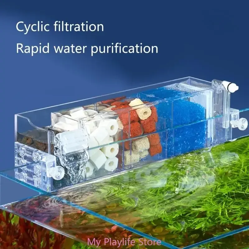 

Чашечное устройство, фильтр для воды для аквариума 3-в-1, аквариум, настенный внешний очиститель