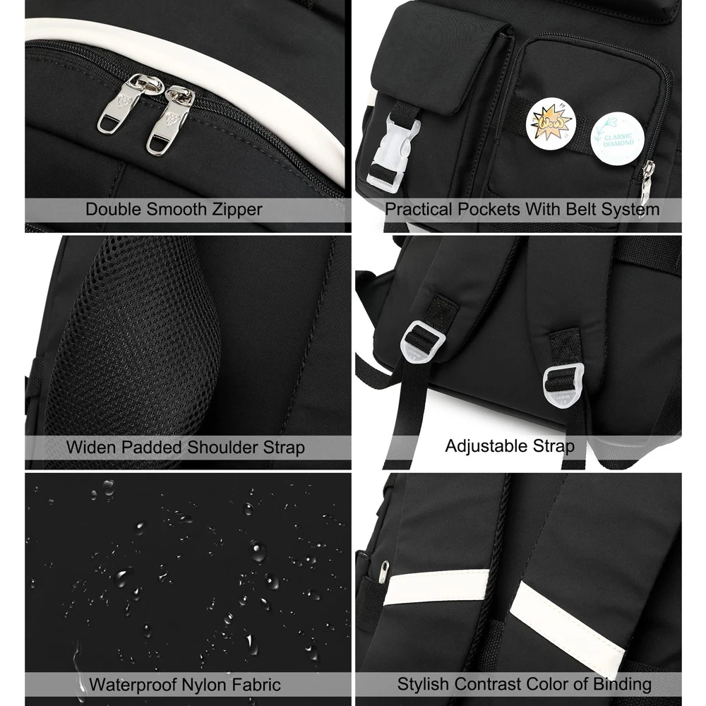 Xiaomi Travel Lightweight Bag Laptop Backpacks Multi-pockets Large Capacity Backpack for Female High School and College Students