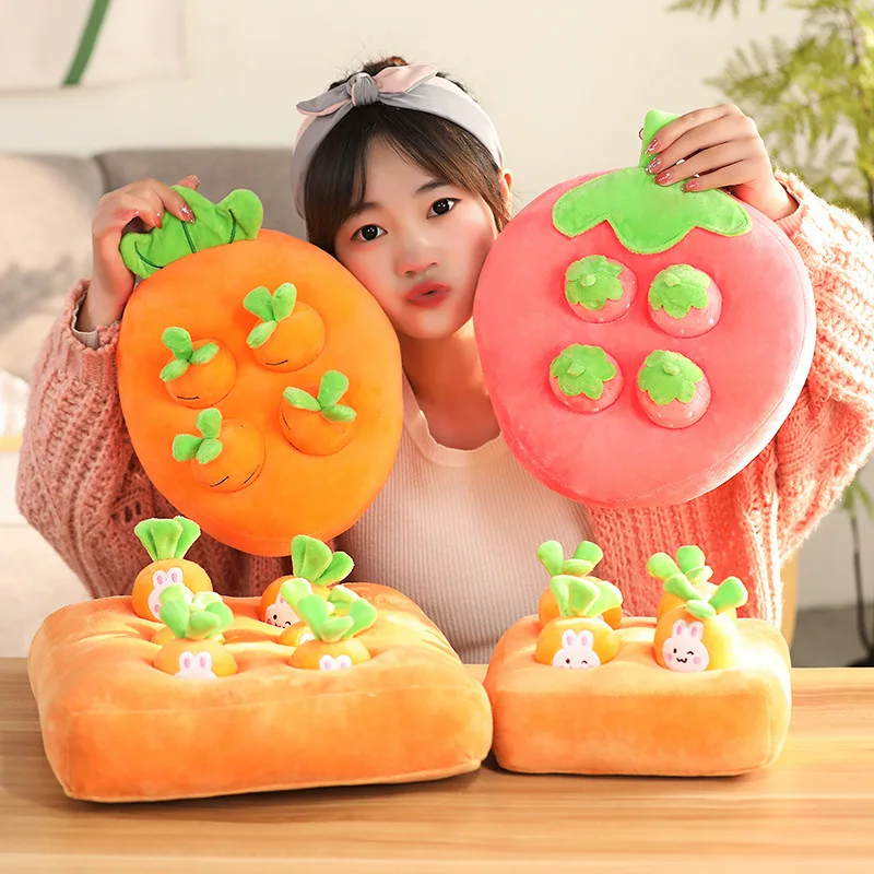 Dropship Dog Carrot Plush Toy Vegetable Chew Toy Plucking Radish Plush Toys  to Sell Online at a Lower Price