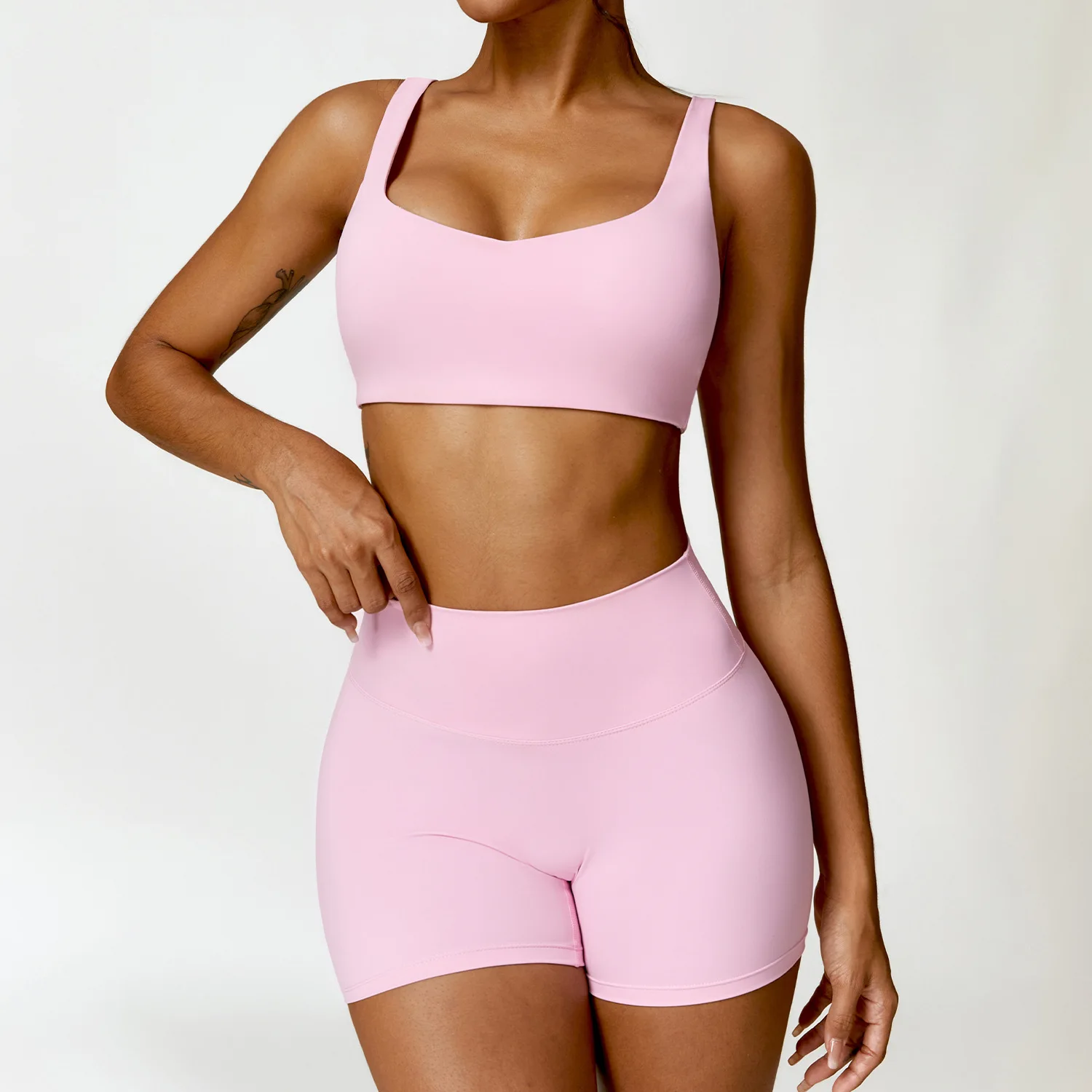 Yoga Set 2PCS Women Gym Sports Suits Fitness Bra Crop Top Workout Clothes Legging