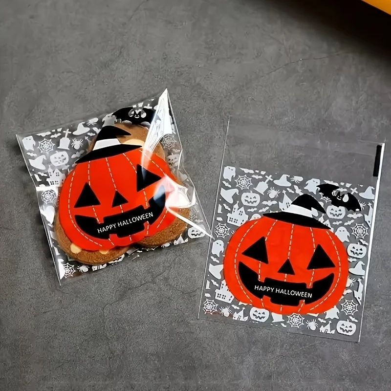 Halloween Cookie Bags 10CM*10CM Transparent Candy Gift Bag