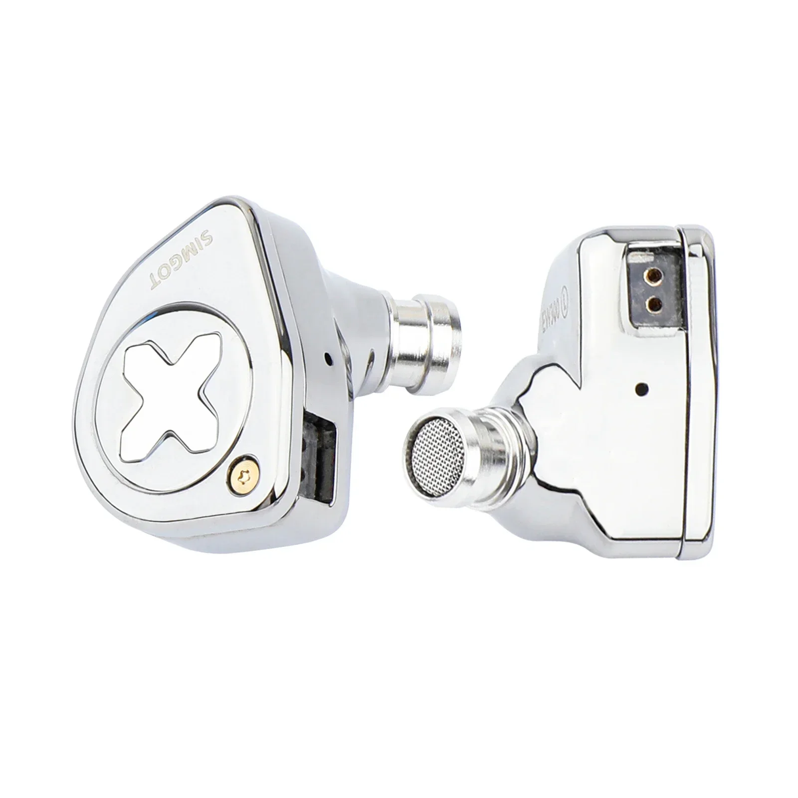 SIMGOT EW300 Headphone 1DD+1Planar+1PZT Hybrid Driver IEM HIFI Music Earphones with Detachable Nozzles Silver-Plated OFC Cable 2