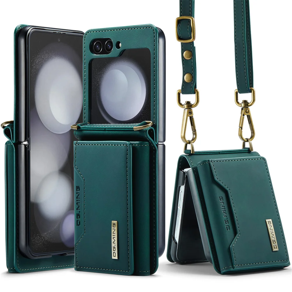 Magnetic Leather Wallet Phone Case with Card Holder & Kickstand