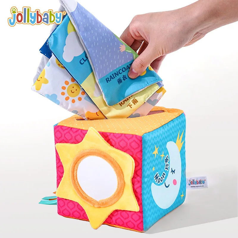 

Montessori Toy Baby Tissue Box Sensory Toy Newborn 6-18 Months Kids Early Learning Education Toy Development Baby Games Pull Toy
