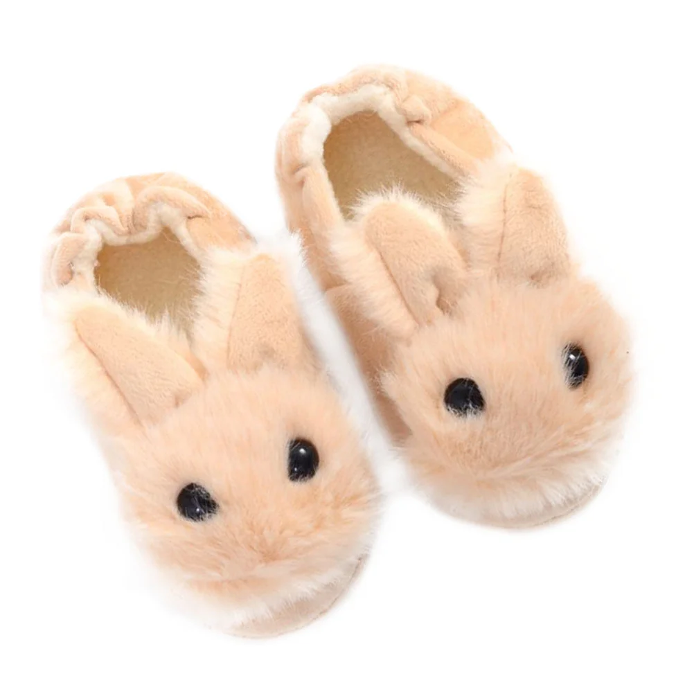 

Ushobe Bunny Slippers Kids Bunny Plush Slippers Non-Slip Fluffy Bunny Slipper Indoor House Slippers Grey