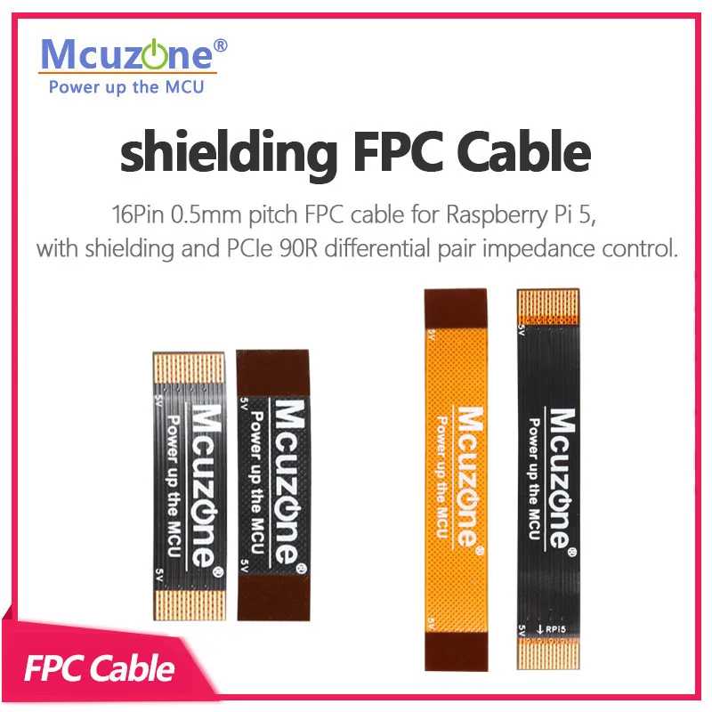 Cabo Fpc para Raspberry pi 16pin 05 Milímetros Pcie Blindagem Par Diferencial Controle de Impedância Fpc