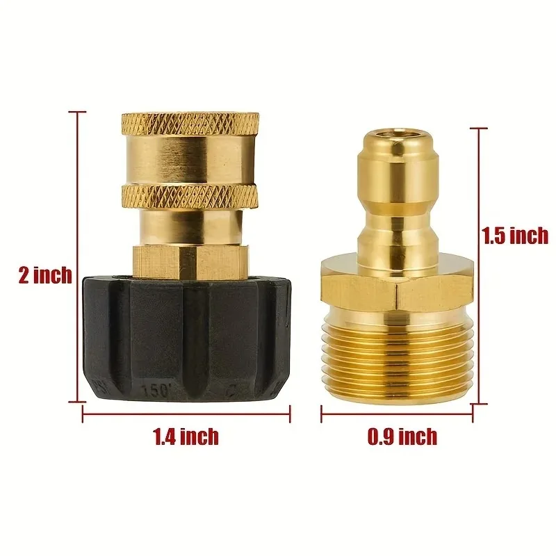 Quick Release Brass High-Pressure Washer Adapter