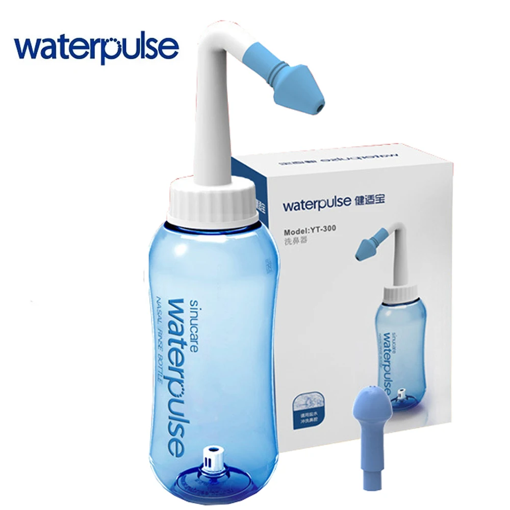 Irrigador nasal de pulsos de agua para adultos, botella de enjuague, bote para evitar rinitis alérgica, Sinusitis, 300ml, 500ml