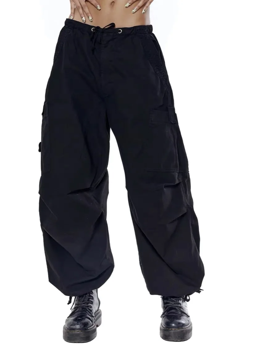 Jaded London drawstring cargo pants retro baggy belt casual n
