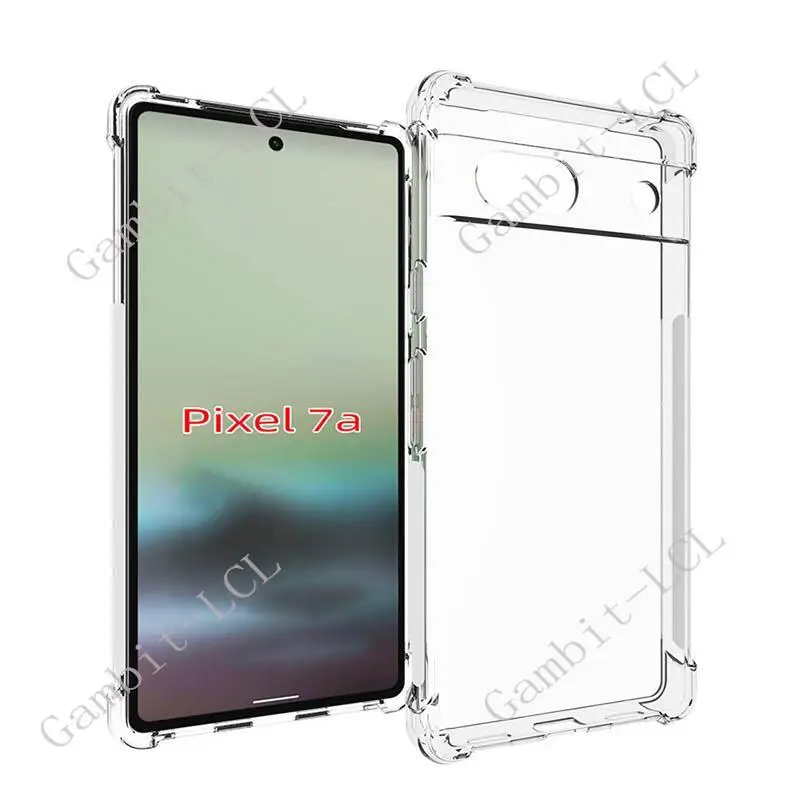 Shockproof Anti-Falling Silicone Case for Google Pixel 7a - Soft TPU Protective Back Cover