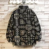 Autumn Winter Lamb Wool Jacket for Men's Thickened Warm Stand Collar Coat Retro Jacquard Loose Casual Jacket Social Men Clothing 3