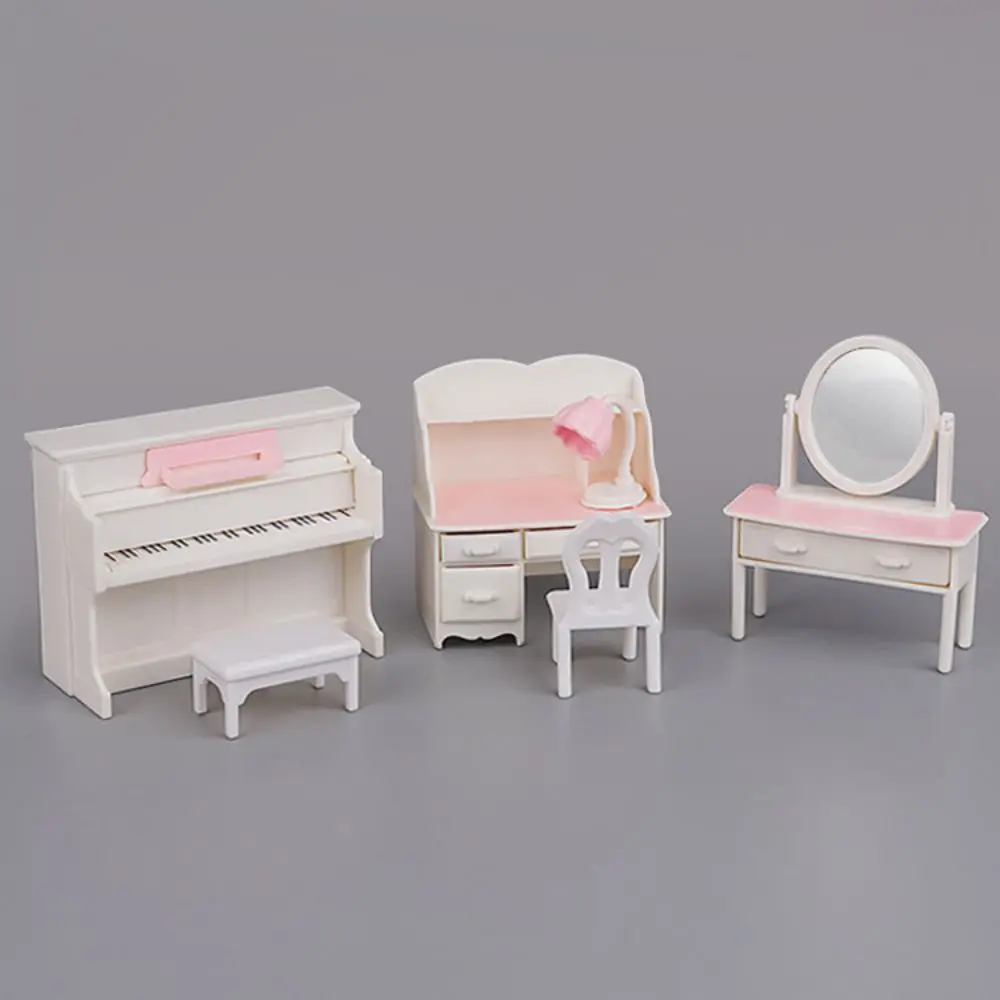Miniature Furniture 1:12 Dollhouse Kitchen Livingroom Bedroom Set DIY Scene Doll Play Decoration Girl Toy House Gift 4