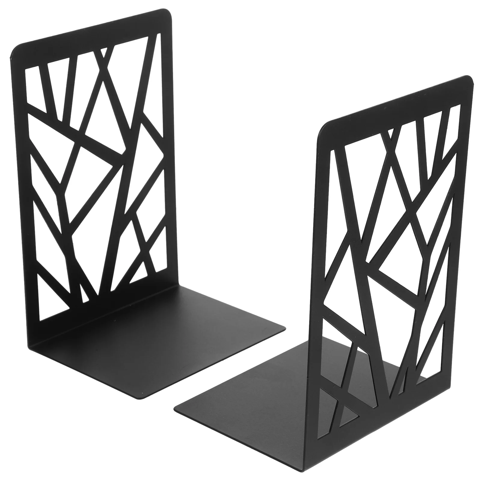 

2pcs Metal Bookend Modern Bookends For Shelves Non-skid Book Holder Heavy Duty Book Ends