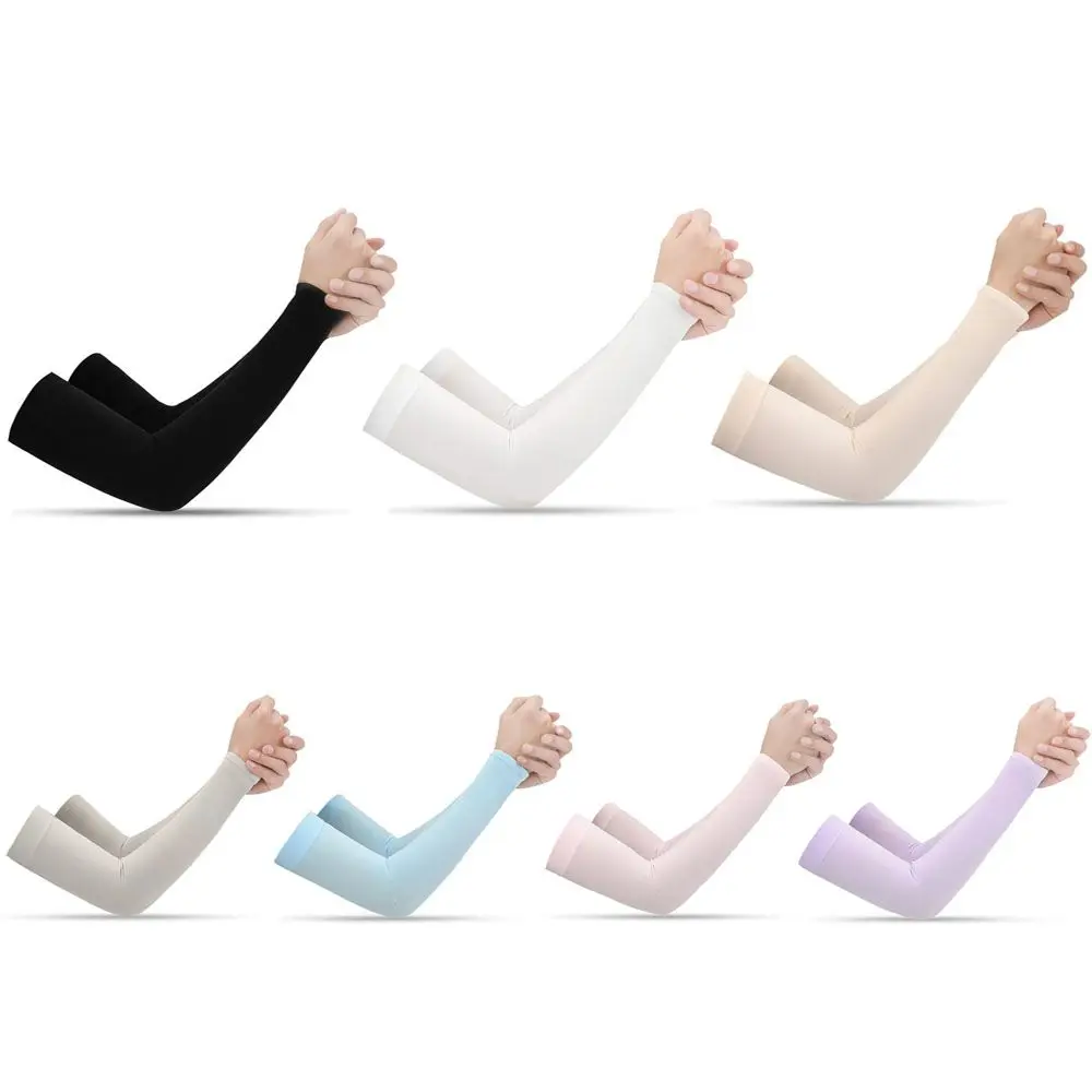 2Pcs Arm Sleeves Warmers Sports Sleeve Sun UV Protection Hand Cover Summer Cooling Warmer Running Fishing Cycling Arm Cover cooling arm sleeves sun protection arm sleeves arm sleeves